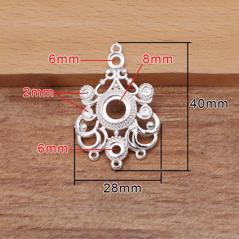 1 phiến treo đúc họa tiết hoa sen 27*40mm nguyên liệu làm trâm làm trang sức cổ trang