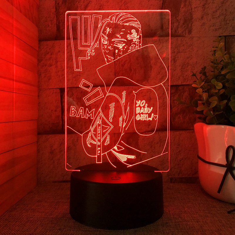 Đèn Ngủ Led 3d Cảm Ứng Để Bàn Có Thể Điều Khiển Từ Xa