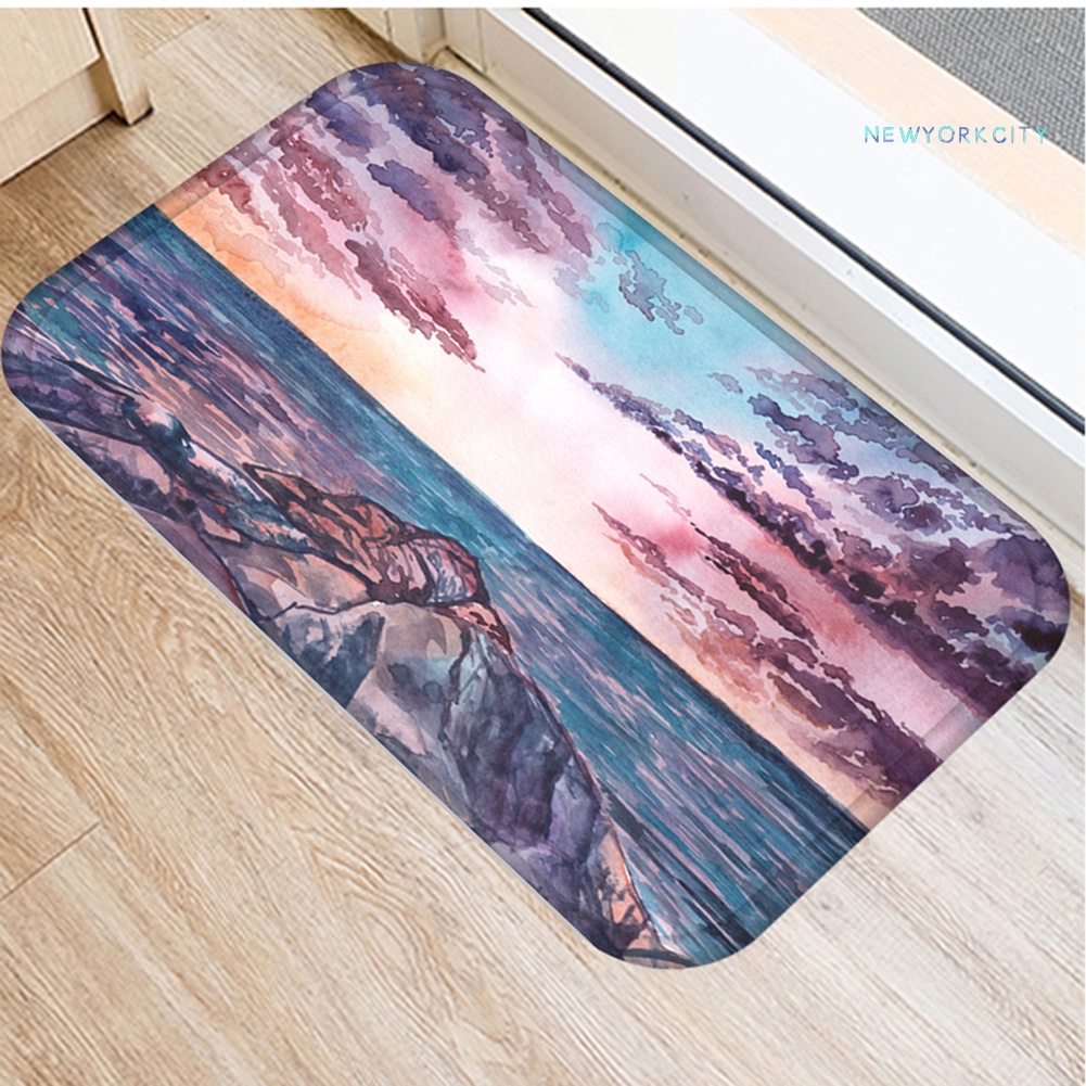Thảm lót cửa chùi chân Chống Trượt Hình Ngọn Núi