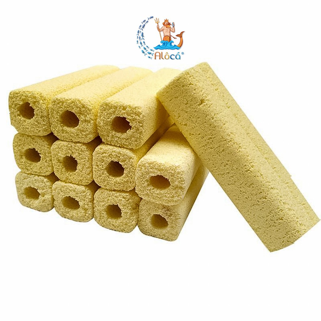 Combo 10 thanh sứ thanh hoa mai cao cấp loại 1 Keyrsin KS-L02-Y cỡ to 4x16 cm lọc nước cho bể cá cảnh