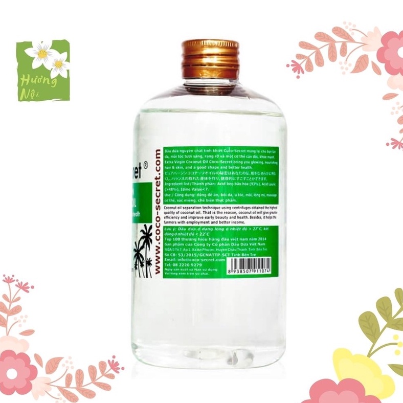 Dầu dừa nguyên chất Coco Secret 500ml