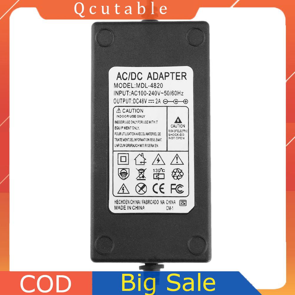 Bộ Chuyển Đổi Nguồn Điện 48v 2a Ac Sang Dc 5.5x2.5mm Cho Poe Switch