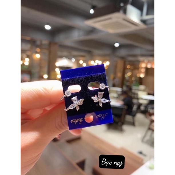 Bông tai kẹp vành hình bướm xinh xắn, rẻ vô địch-Bạc BNP