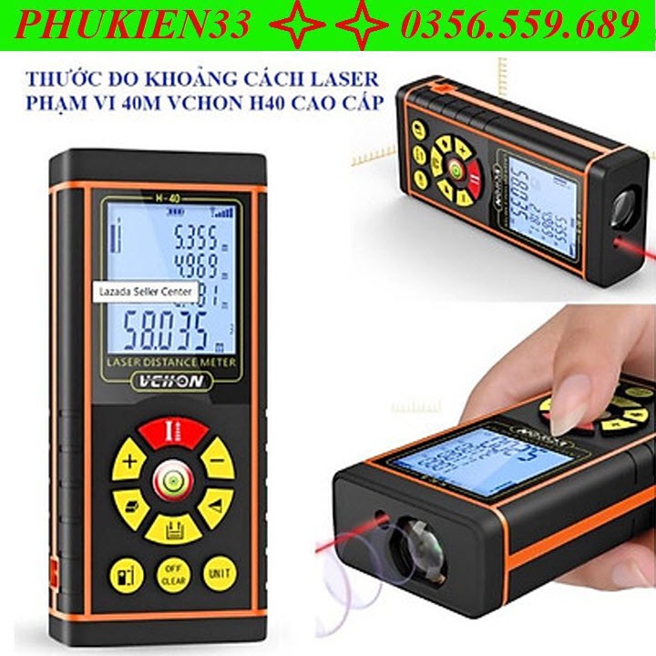 Thước đo khoảng cách bằng tia laser SNDWAY phạm vi 40m (SW-M40)