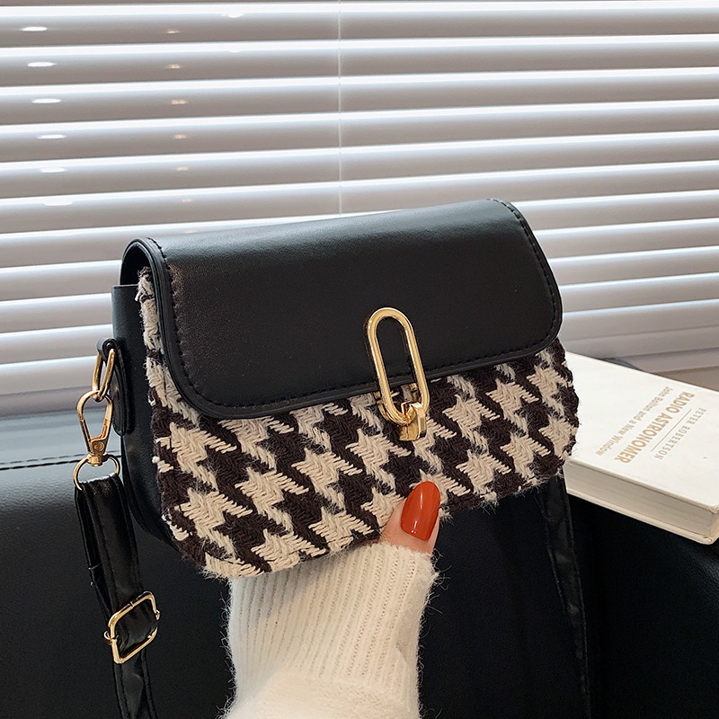 Túi đeo chéo vai IELGY họa tiết houndstooth thời trang hàn quốc