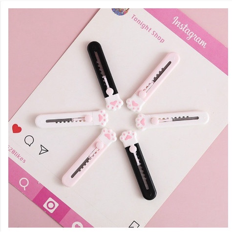 Dao Dọc Giấy Hình Chân Mèo CuTe Đáng Yêu Dễ Thương - Dao Cắt Giấy Tiện Dụng 88313 Shop Lamon