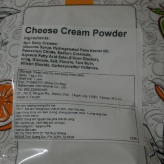 Bột tạo màng sữa vị phô mai 1kg