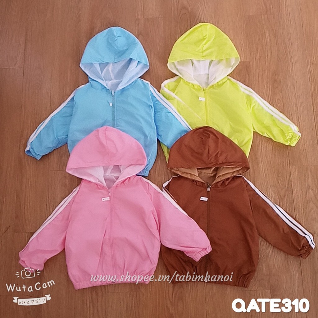 Áo khoác gió kẻ sọc thời trang QATE305 QATE310 cho bé trai và bé gái