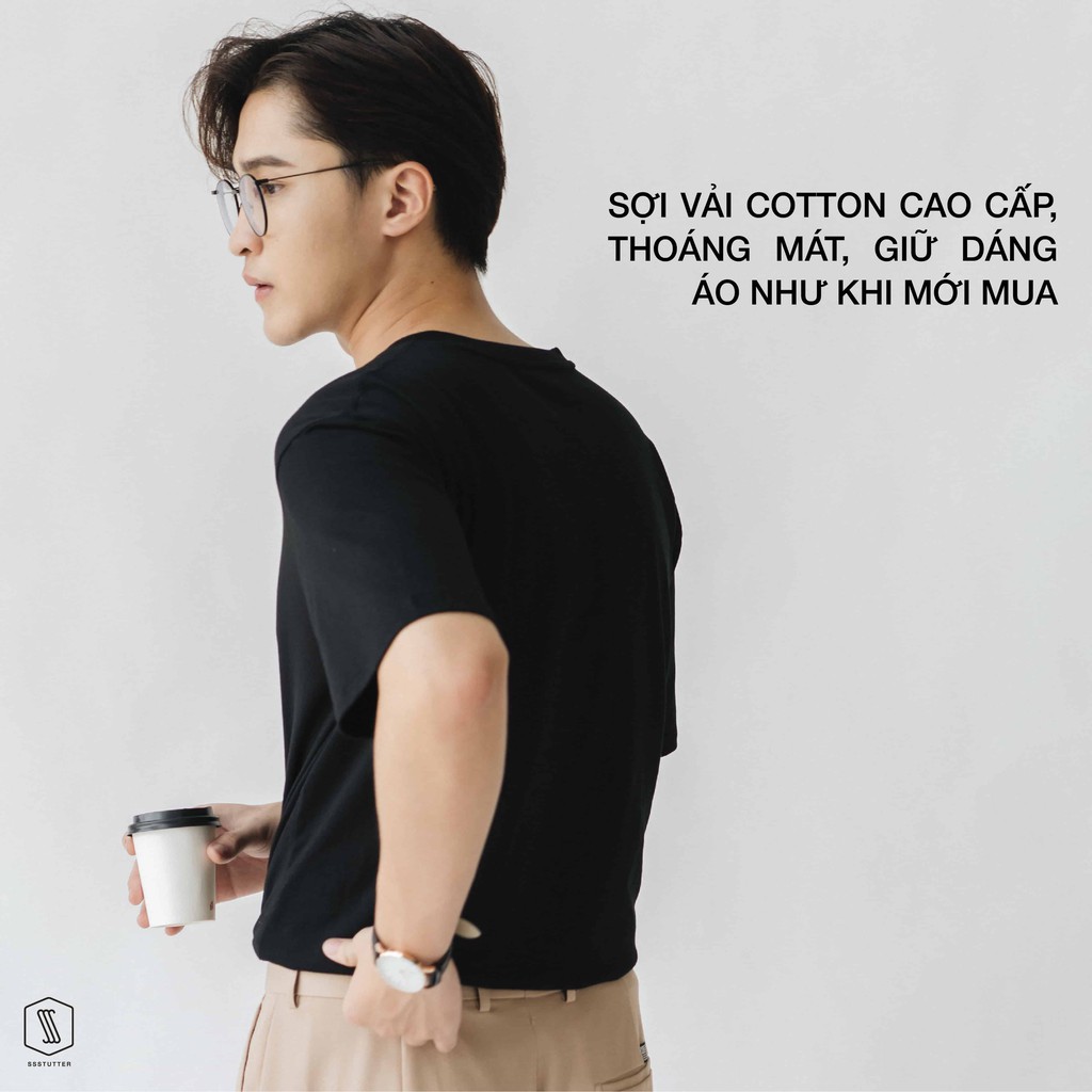 [Mã FATP17 giảm 50K đơn 200K] Áo thun cotton nam nữ unisex SSSTUTTER phông trơn nhiều màu cổ tròn ngắn tay thấm mồ hôi | BigBuy360 - bigbuy360.vn