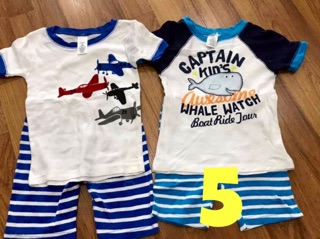Bộ thun đùi bé trai Carter