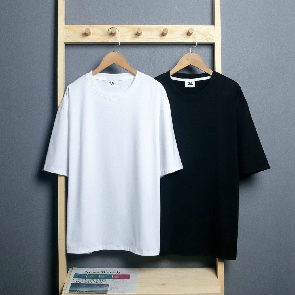 Áo Thun Nam Nữ TRƠN UNISEX Simple Form Rộng Tay Lỡ - Kiểu áo phông nữ thun Cotton co dãn Khải Hoàng