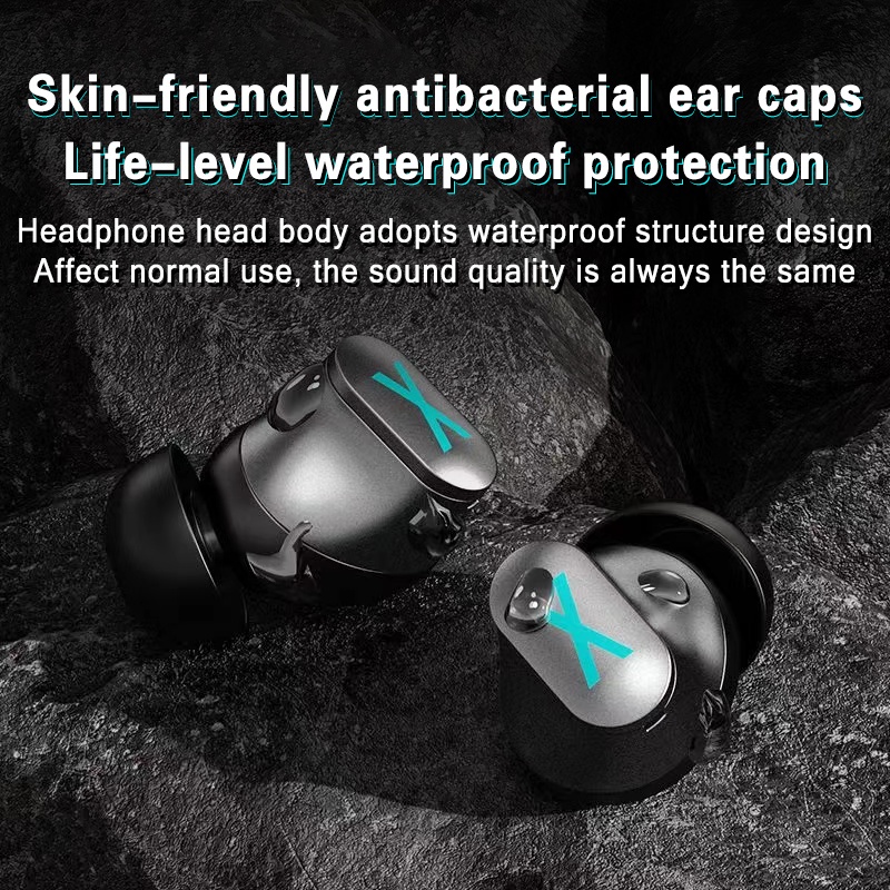 X Tai Nghe Chụp Tai Bluetooth Không Dây Âm Thanh Siêu Trầm Chất Lượng Cao Kèm Hộp Đựng Bằng Hợp Kim