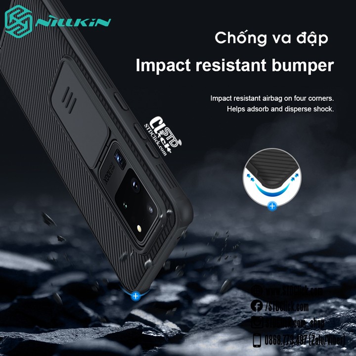 ỐP LƯNG SAMSUNG GALAXY S20 ULTRA - S20 ULTRA 5G NILLKIN CAMSHIELD PRO BẢO VỆ CAMERA CHÍNH HÃNG