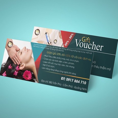 GIFT VOUCHER GIÁ RẺ - KÍCH THƯỚC 5 X18 cm - DÀNH CHO SPA/ THẨM MỸ/ NAIL/ SHOP/...