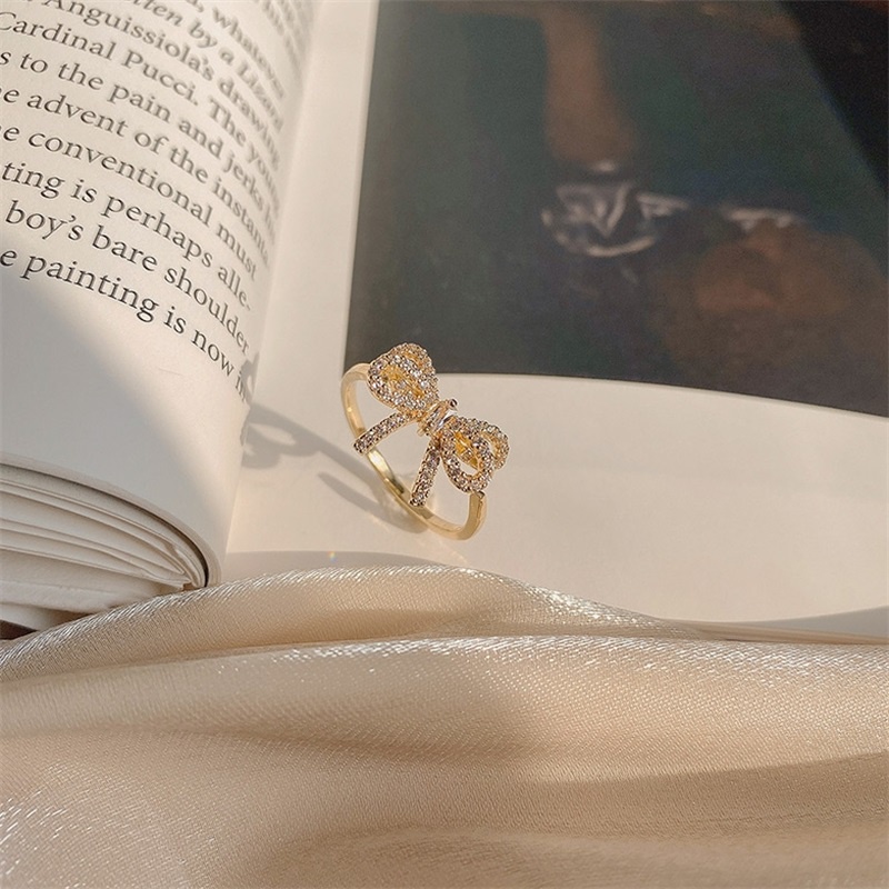 Nhẫn hở hình nơ thiết kế độc đáo sang trọng thời trang mùa hè