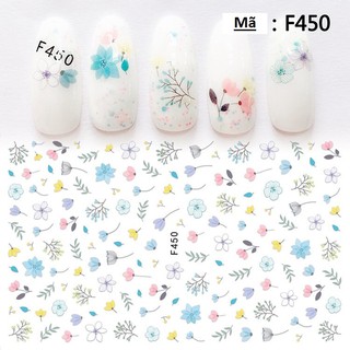 Hình dán móng tay - Sticker dán móng HOA NỤ F450