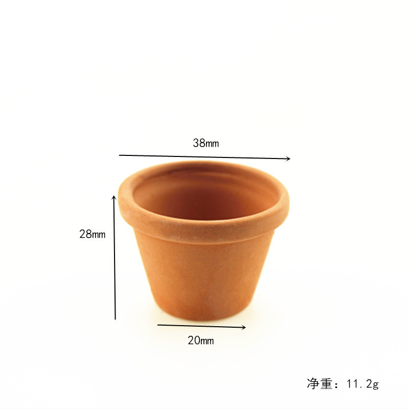 Mini Ceramic Flower Pot Ob11 Doll House Accessories DIY Miniature Food Toys Model Scene