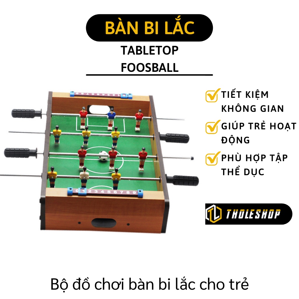 Bàn Bi Lắc - Bộ Bàn Banh Lắc Bóng Đá 4 Tay Bằng Gỗ 34,5*21,5*8cm 4035