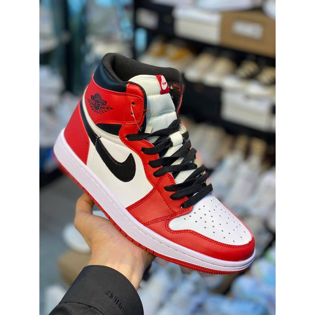 🎁 🎁 [Fullbox &Bill] Giày thể thao AIR JORDAN 1 OFF WHITE Retro High Chicago đỏ trắng cổ cao (zép 1.1) HOT HIT