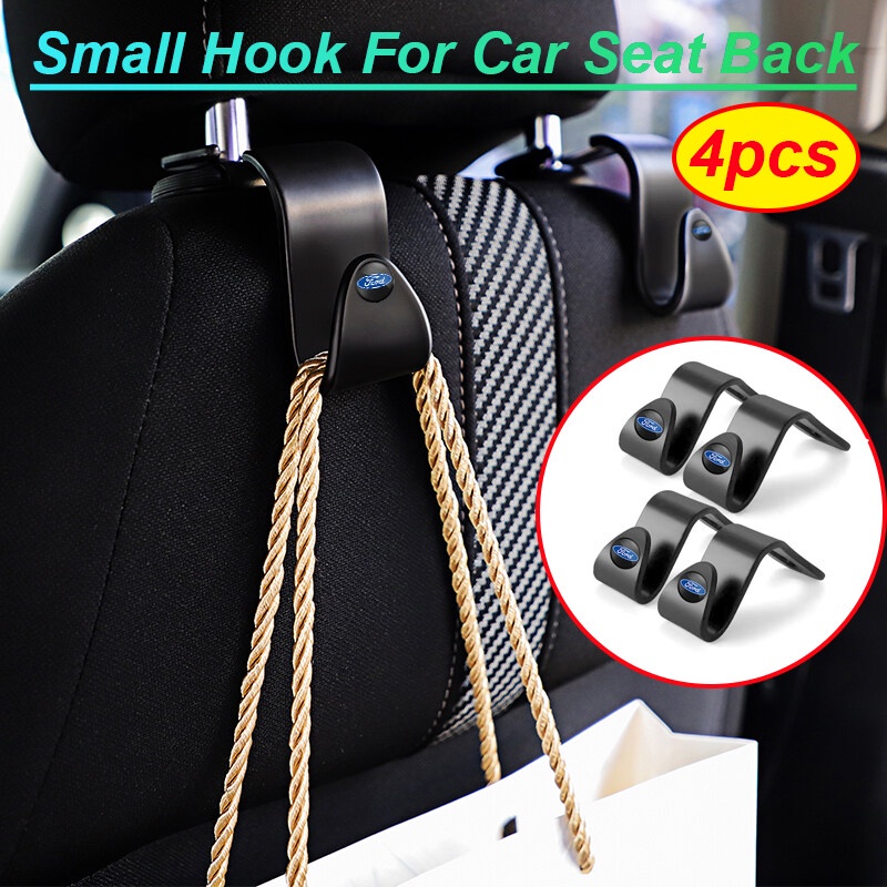 Bộ 4 móc treo đồ gắn sau ghế xe hơi Ford Ranger Focus Mondeo Kuga Mustang Everest Ecosport GT