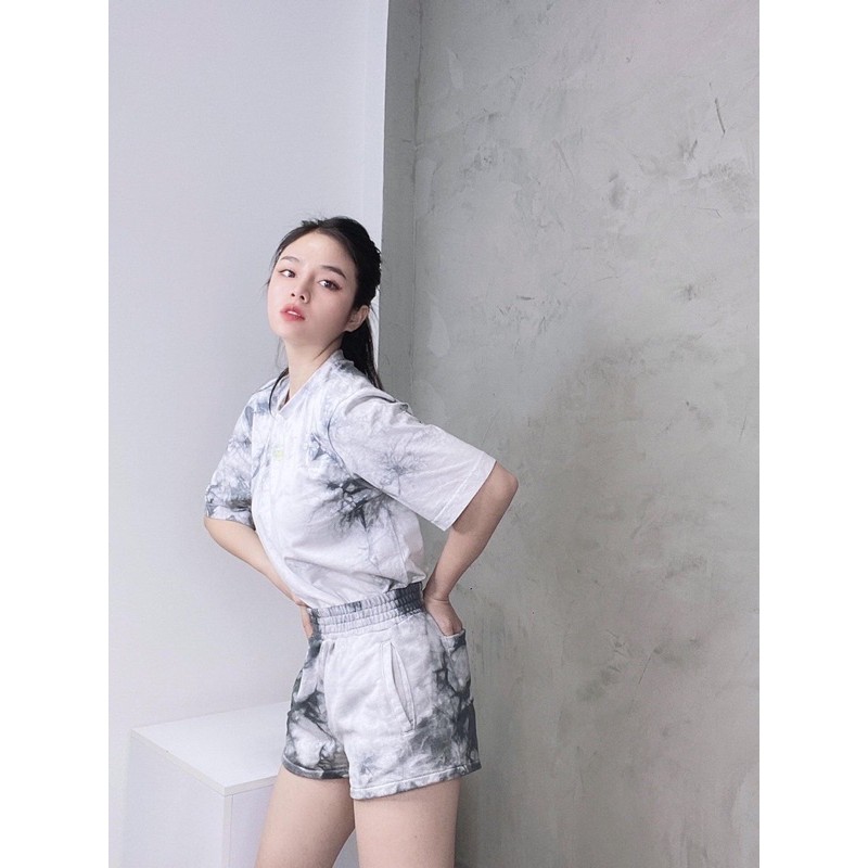 (HÀNG XUẤT XỊN) Quần short das hoạ tiết 1736 TYE DYE TEE Made in Cambodia full tag code