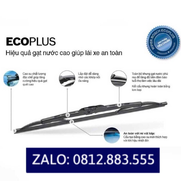 Gạt mưa Ô Tô Bosch Xương Sắt (cứng)