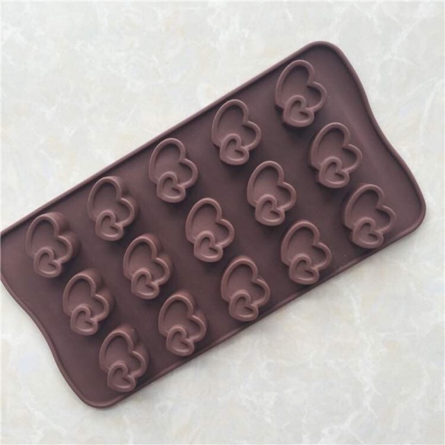 Khuôn đỗ socola tim đôi