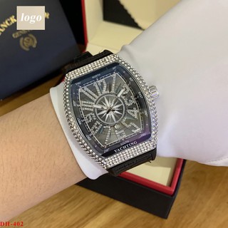 [Fullbox - Full diamond] Đồng hồ nam FM-42 - Thiết kế hình thùng rượu full Đá sang trọng, tặng hộp và bảo hành 12 tháng