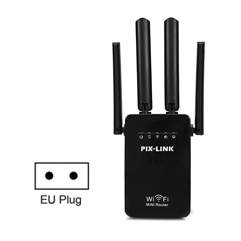 Bộ kích sóng wifi 4 râu PIX - LINK (wireless 300Mbps) cực mạnh, kích sóng wifi