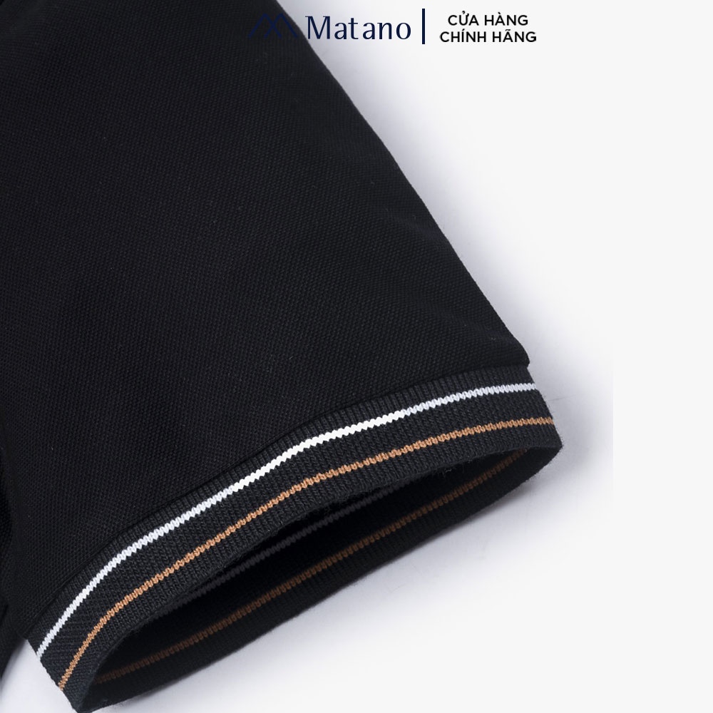 Áo PoLo Nam Regular Thêu MATANO PO069 Basic, vải cotton dày dặn, thoáng khí, thấm mồ hôi, trẻ trung
