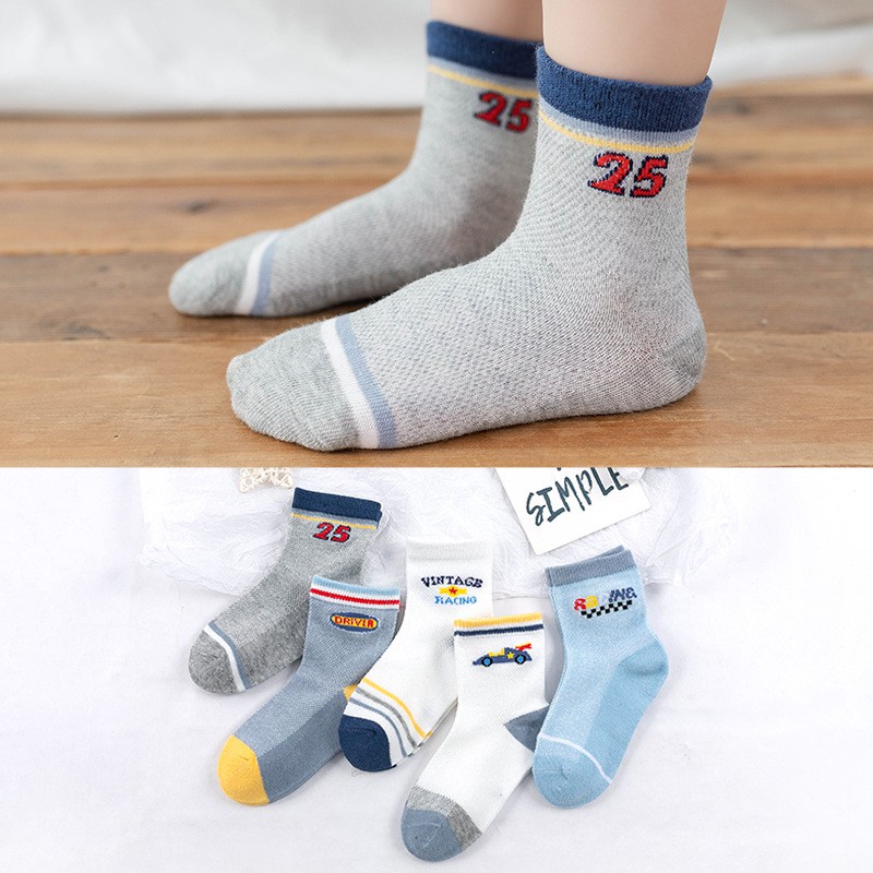 Bộ 5 đôi vớ cotton đáng yêu cho bé 0-12 tuổi TA01