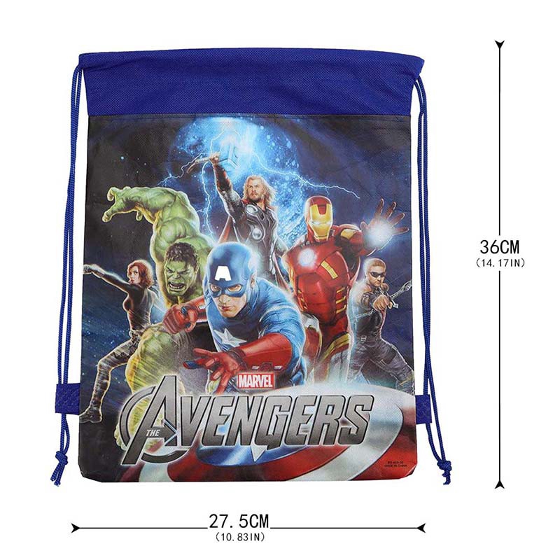 Balo dây rút vải canvas họa tiết the avenger kiểu nhỏ gọn tiện dụng