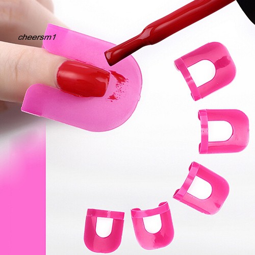 Bộ 26 khuôn kẹp hỗ trợ sơn móng tay chống tràn kèm miếng dán kiểu pháp