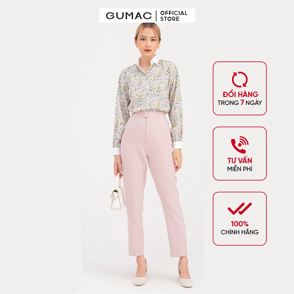 Quần tây nữ đầu lưng nhọn GUMAC QB675 ôm dáng trẻ trung