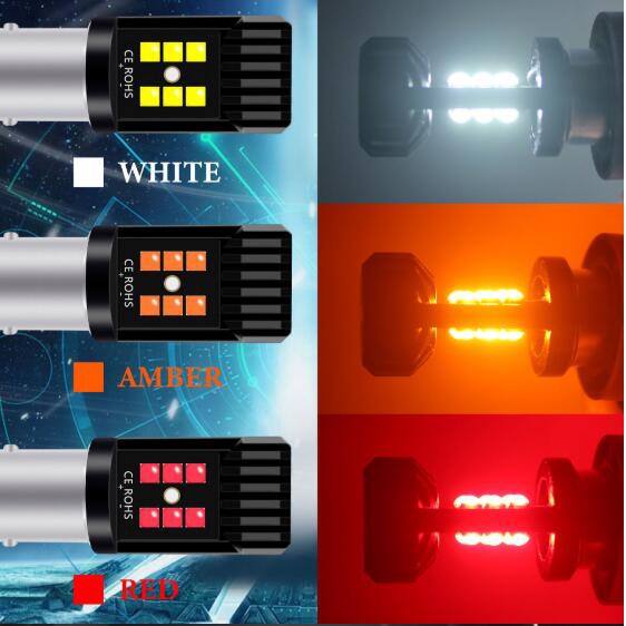 Bóng Đèn LED Lymoyo 1156 P21W 12SMD Ba15S 1157 P21 / 5w Bay15 Cho Xe Hơi