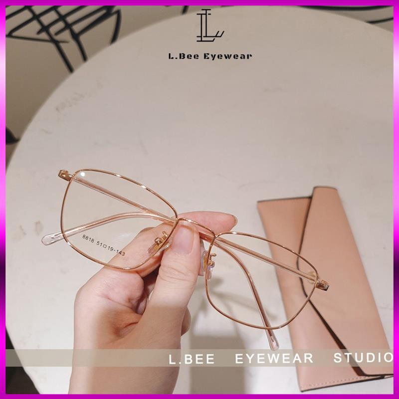 Mắt kính nam nữ vuông L.BEE EYEWEAR, gọng kính thời trang chống ánh sáng xanh MSP 88L18