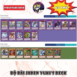 [ BÀI IN YUGIOH ] Bộ Bài Jaden Yuki Deck 63 thẻ.