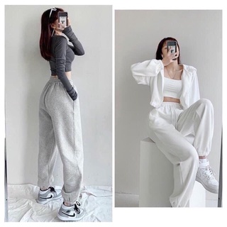 Quần nỉ bomber bo ống dáng thụng rộng jogger cá tính cạp chun