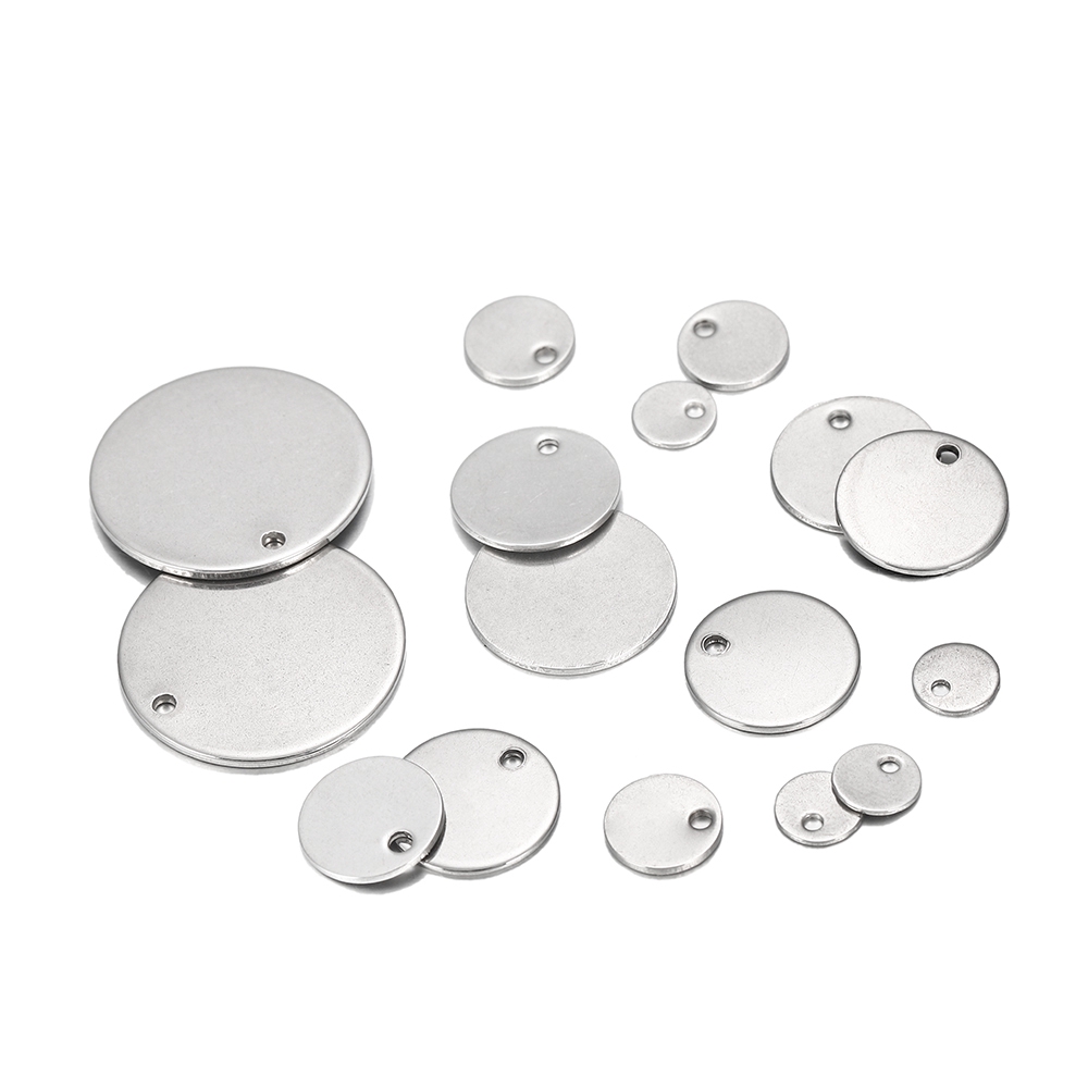 Set 10-50 Mặt Phụ Kiện Hình Tròn 6-30mm Bằng Thép Không Gỉ Chất Lượng Tốt