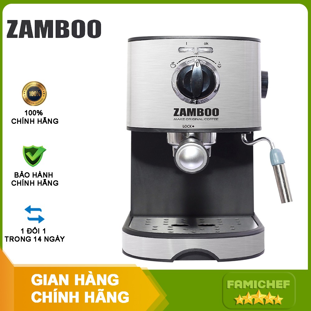 Máy pha cà phê Espresso Zamboo ZB86CF - Tặng kèm 250 gram cà phê