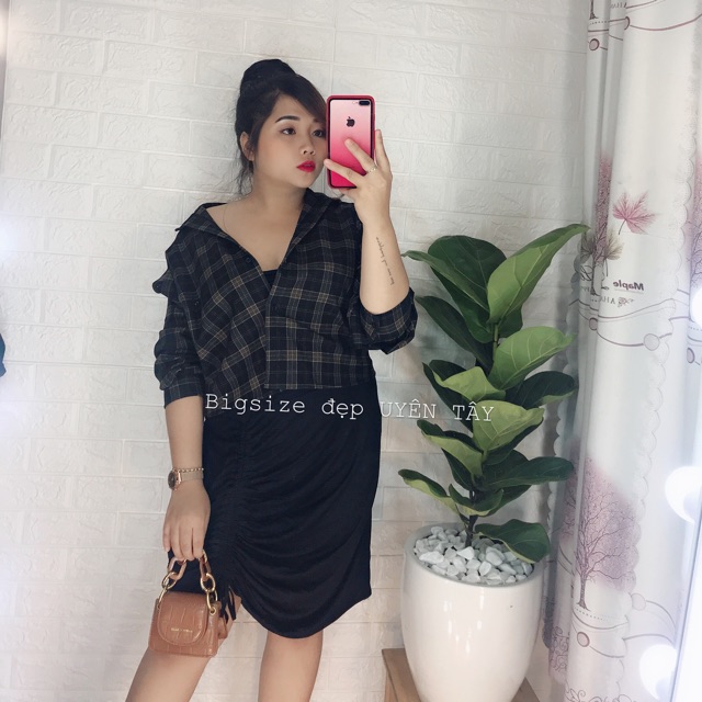 Sét sơ mi khoát lững + đầm rút tà