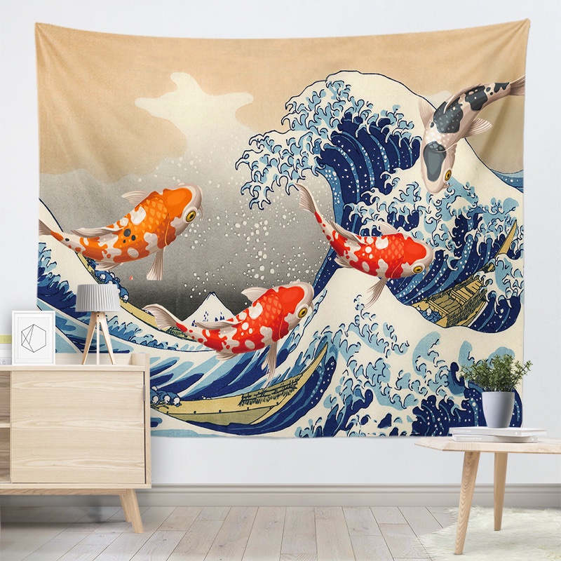 Thảm Treo Tường Trang Trí Hình Phong Cảnh 150cm X 130cm