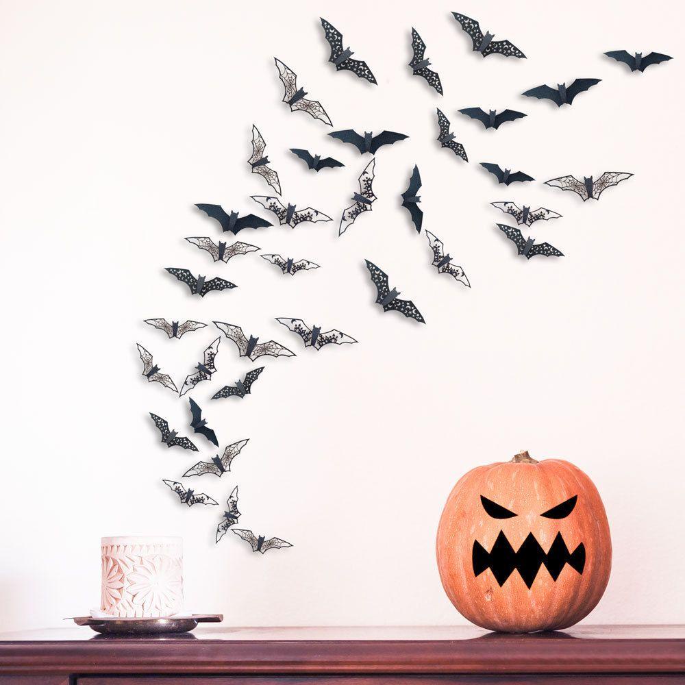 Set 12 Sticker 3D Hình Dơi / Ngôi Sao / Mặt Trăng Trang Trí Chụp Ảnh Độc Đáo