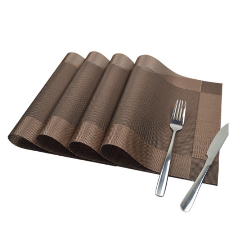 Tấm lót bàn ăn placemat cao cấp nhiều màu, nhựa PVC chống trượt, chống trơn trượt