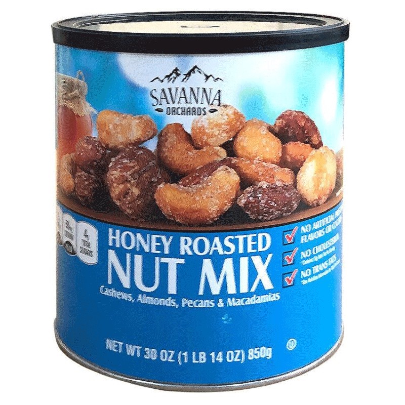 Hạt tổng hợp sấy khô tẩm mật ong Savanna Gourmet Honey Roasted Nut Mix 850g
