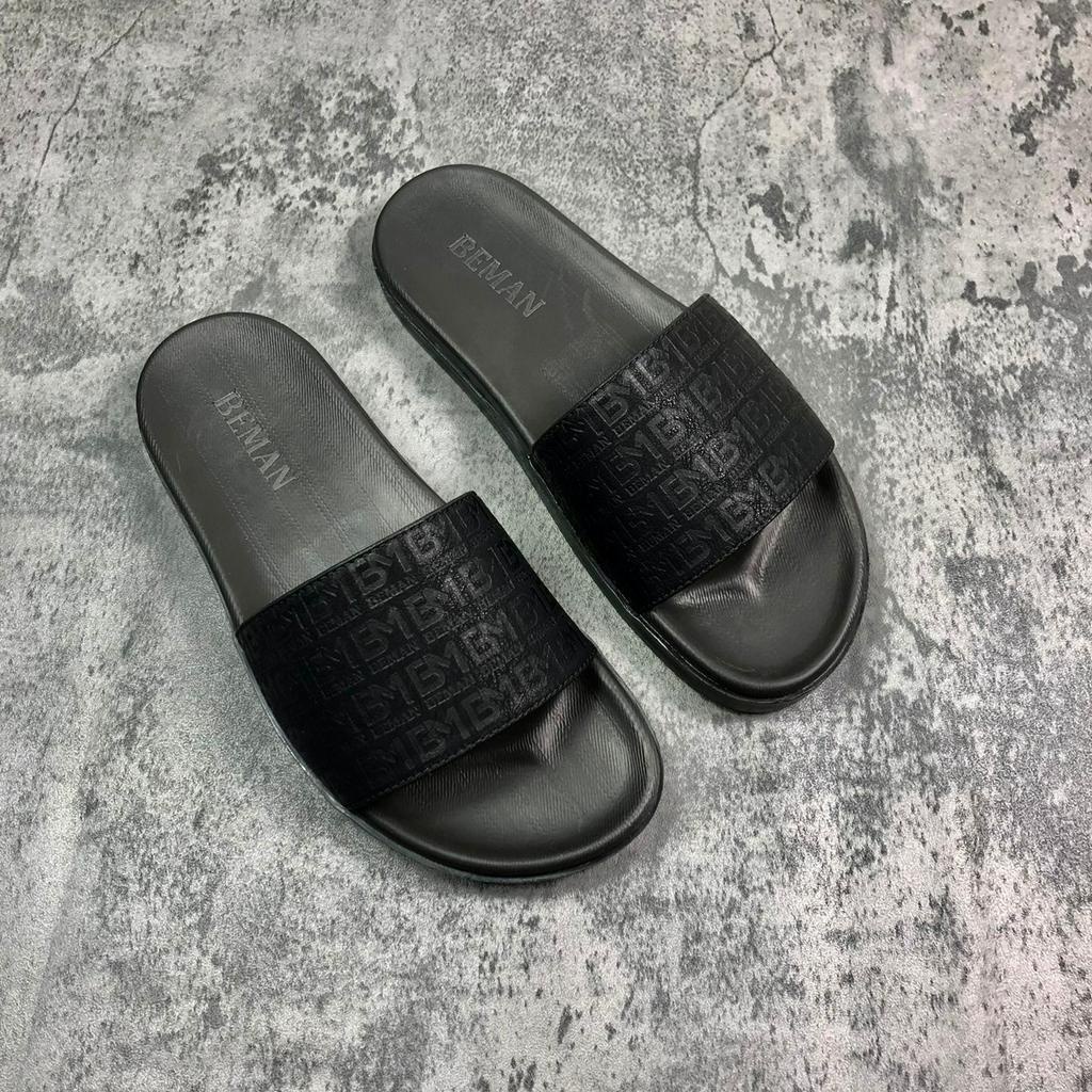 Dép nam quai ngang Beman DBM30,quai dép da sít cao cấp 2 lớp, đế cao su non nguyên khối