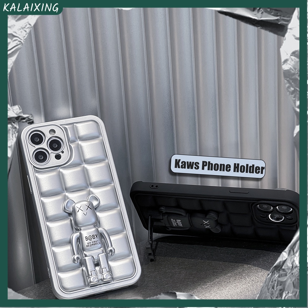 Ốp Điện Thoại Dẻo Họa Tiết Hoạt Hình Kaws Kèm Giá Đỡ Cho iPhone 13 Pro Max 12Pro Max 11 ProMax Xs Max Xr X Xs
