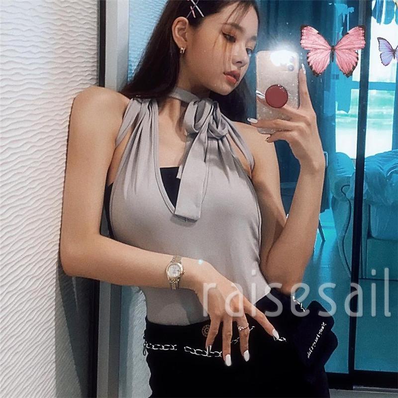 Rs Áo Liền Quần Dây Chéo Lưng Màu Xám Size S/ M/ L Cho Nữ