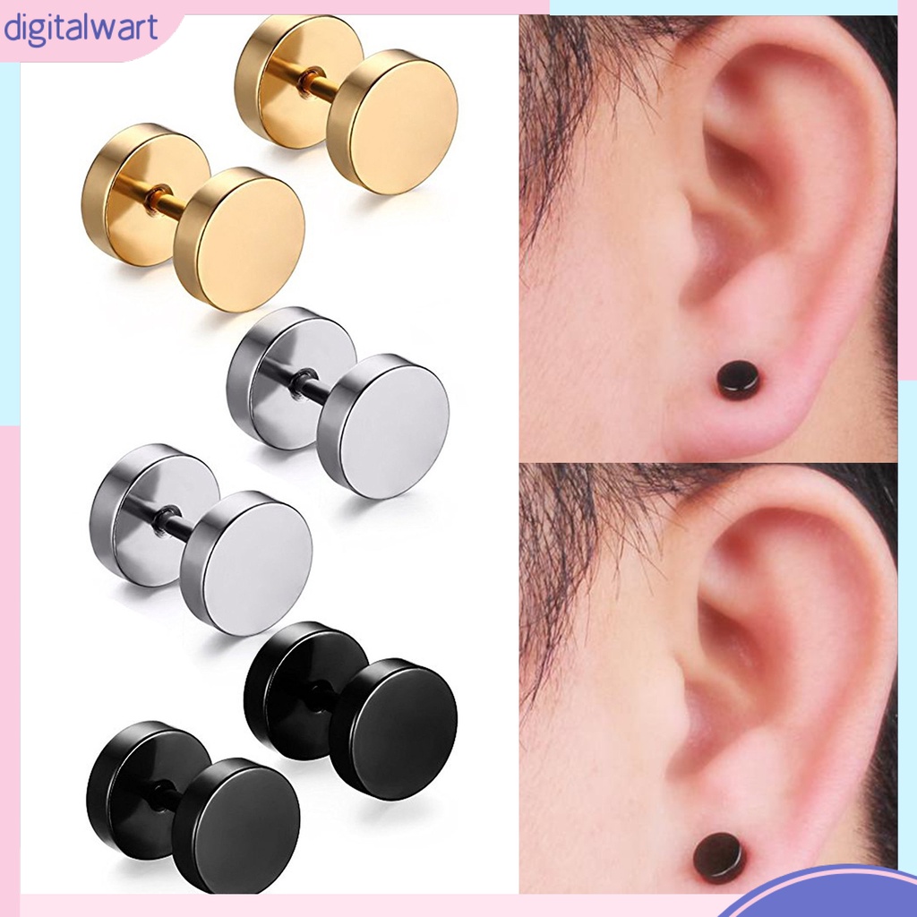 Đôi bông tai hình tròn chống mài mòn thời trang nam