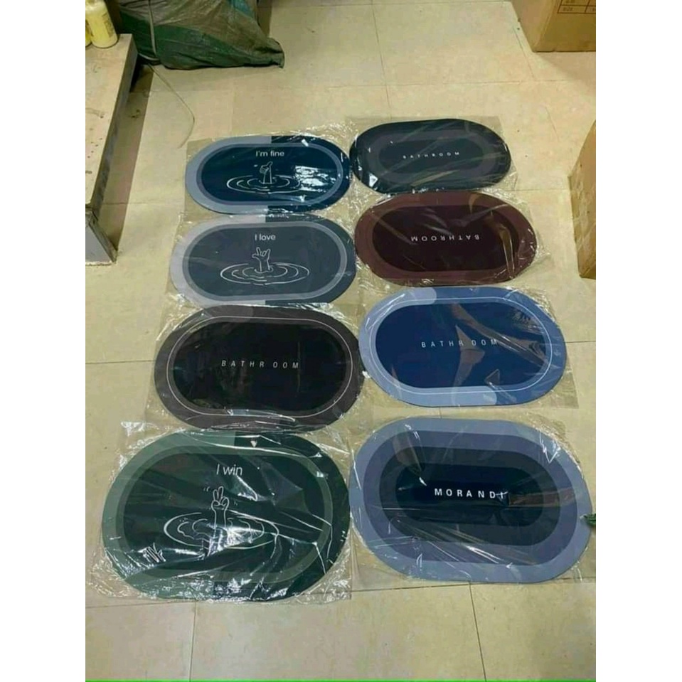 Thảm lau chân siêu thấm, hút nước nhanh, thảm nhà tắm chống trơn trượt cao cấp